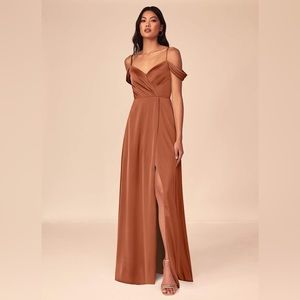 Satin bridesmaid dress